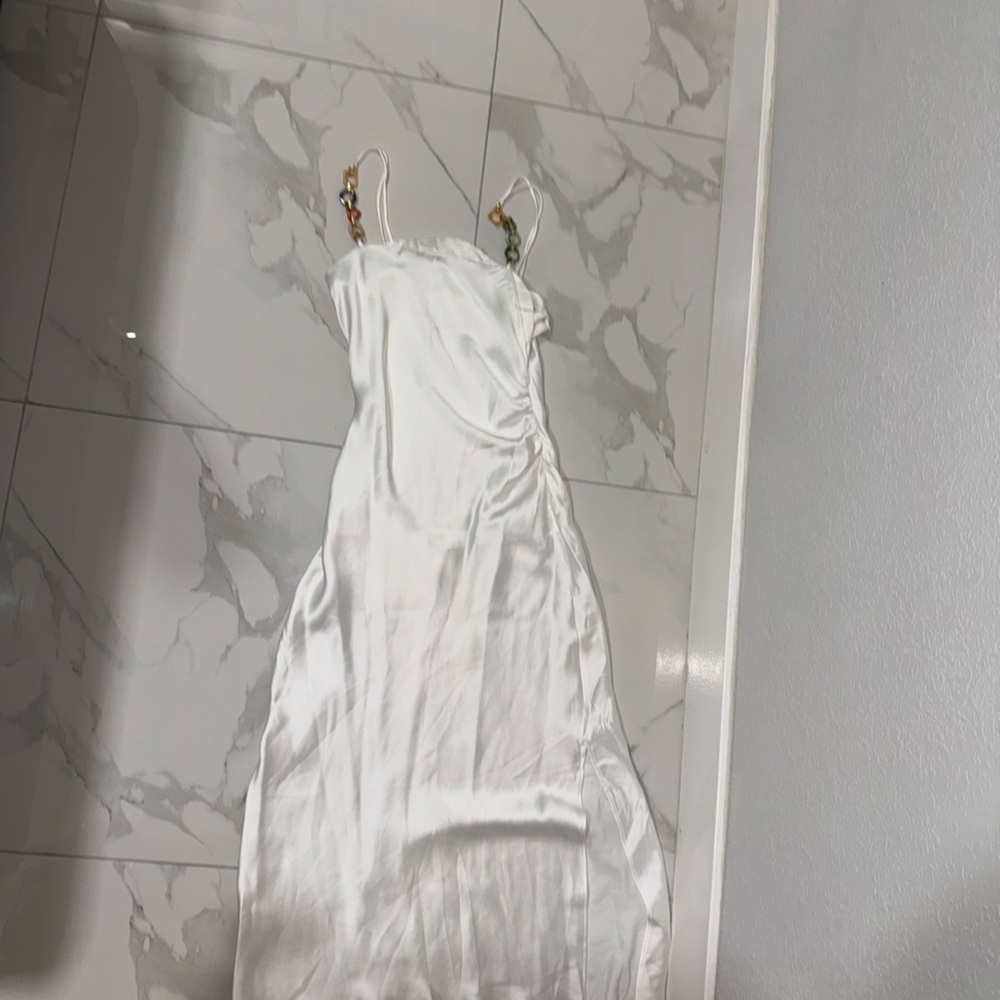 Zara silk white dress